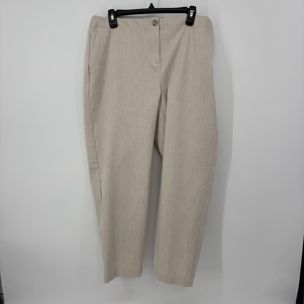 J Jill Beige Trousers Pull On Women's Size 15 Petite Career Work Comfort